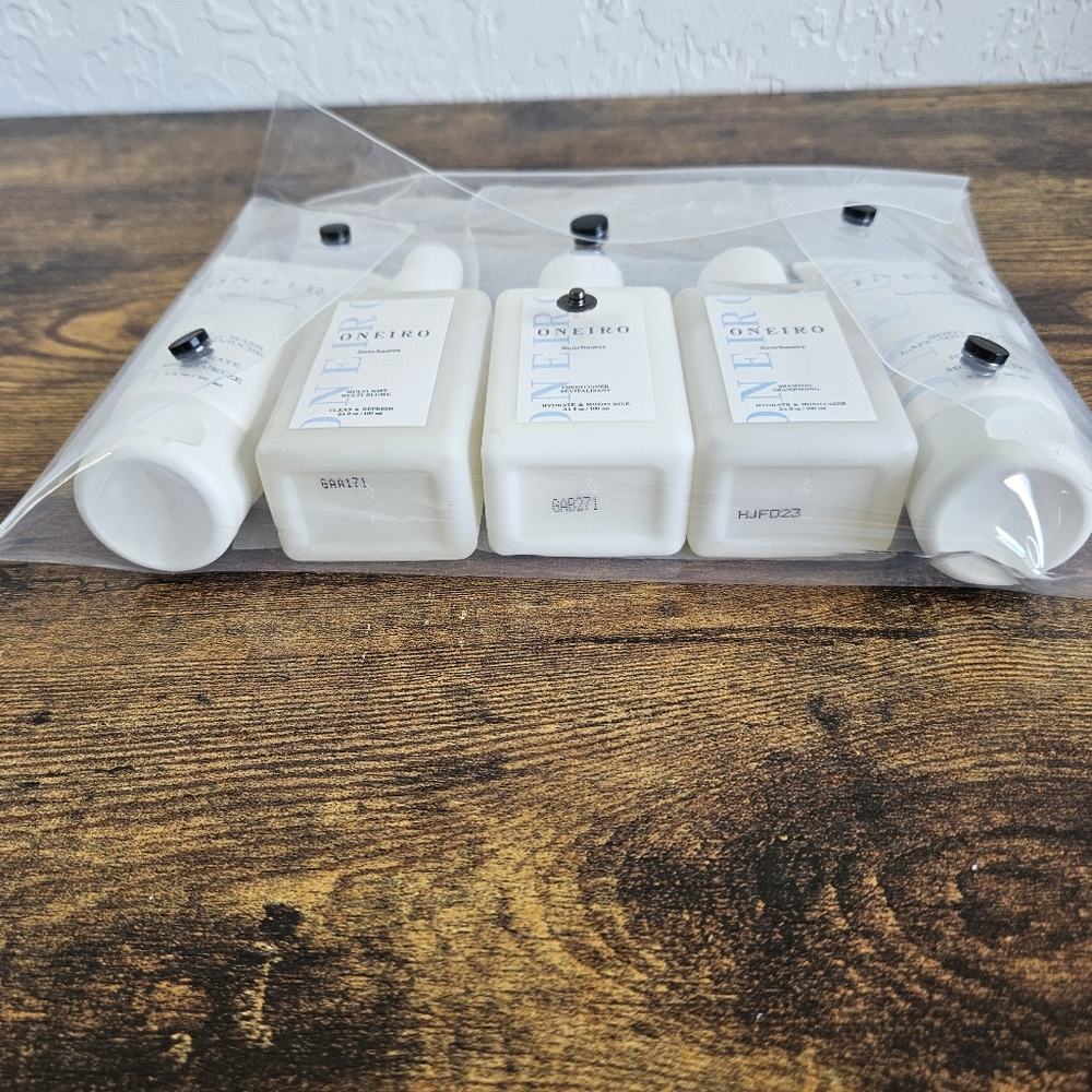 ONEIRO Sunchasers TSA 5 piece Set Kit Travel Clean & Vegan Personal Care New - Picture 8 of 8